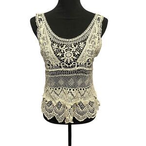 Deb Juniors Large Whismygoth Cover Up Y2K Lace Cream